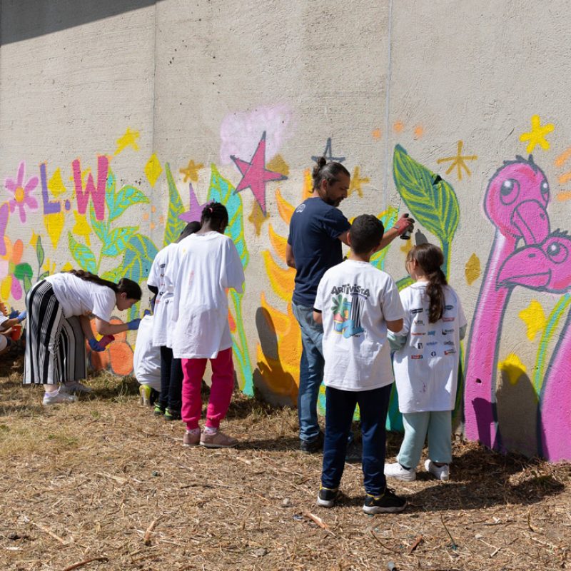 Atelier fresque collective Paris école